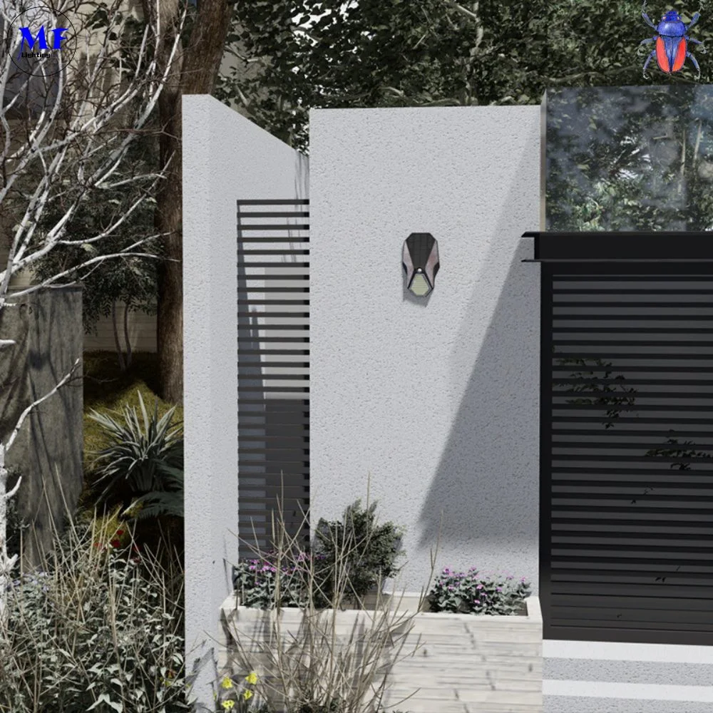4W Outdoor Waterproof IP65 LED Dusk to Dawn Outdoor Lighting Security Lights Garden Light Solar Wall Light with Remote Control