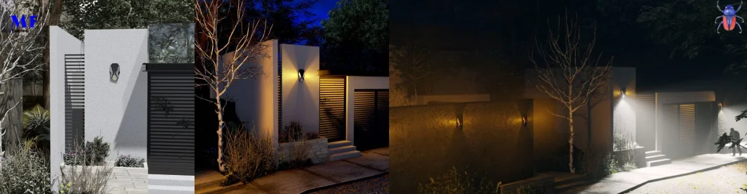 4W Outdoor Waterproof IP65 LED Dusk to Dawn Outdoor Lighting Security Lights Garden Light Solar Wall Light with Remote Control