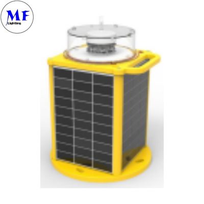 LED Solar Powered Lantern Light With Red Green Yellow White Blue Flashing Navigation Warning