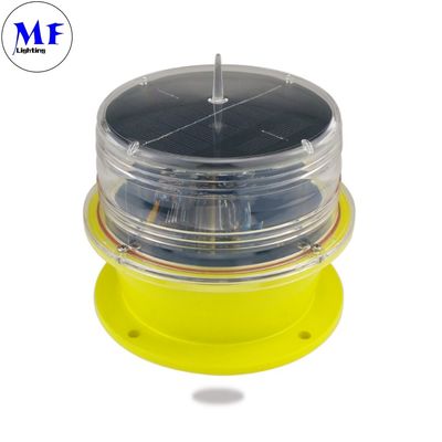 LED Solar Powered Lantern Light With Red Green Yellow White Blue Flashing Navigation Warning