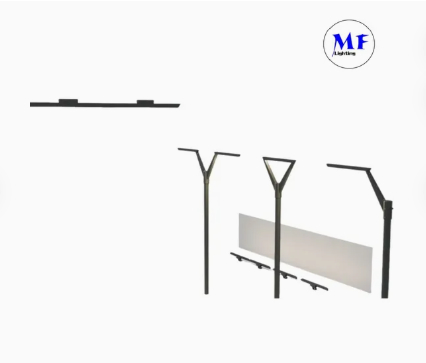 LED Solar Garden Street Light Alu. Waterproof Fast Installation PV Road Squares Sidewalks Courtyard