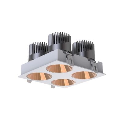 Factory Price Frameless Four-Head Anti-Glare Light, IP20 LED Down Light Dimmable Triac 0-10V Dali-2 Dt6 Dt8 Spot Light