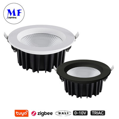 Factory Price IP40 CCT Adjustable Triac Dali Tuya Dimmable Smart Zigbee 35W 50W COB LED Recessed Spot Down Light for Kitchen Industrial Retail Commercial Spaces