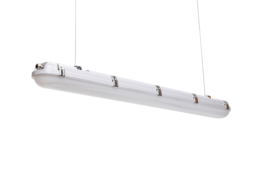 2ft 4ft 5ft 140lm/W IP66 LED Tri Proof Light 90min Emergency With Motion Sensor