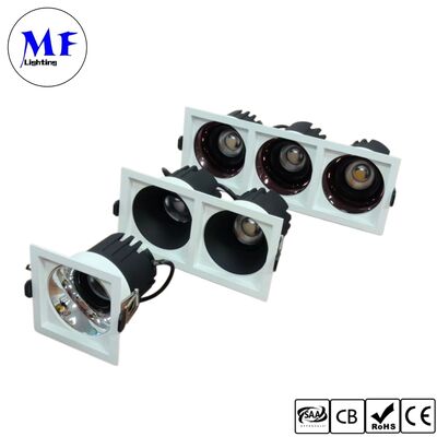 10W CRI90 100lm/W LED স্পট ডাউনলাইট ট্রায়াক /0-10V/ডালি-2 ডিমেবল বিম অ্যাঙ্গেল 15°/24°/36°50° ঐচ্ছিক রিসেসড অ্যান্টি-গ্লেয়ার সিঙ্গেল হেড স্পট LED ডাউন লাইট বাণিজ্যিক স্থানের জন্য