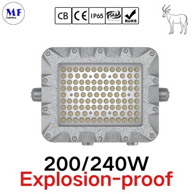 ATEX LED ফ্লাড লাইট জোন 1 জোন 2 Alu. জলরোধী 300W 400W IP66 Ik10 কঠোর শিল্প ইস্পাত কারখানা বিদ্যুৎ কেন্দ্র অ্যালকোহল তেল গ্যাস