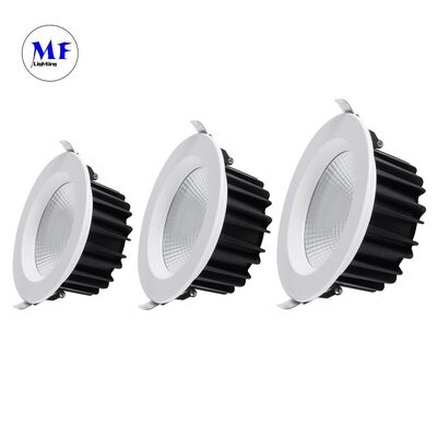 কারখানার দাম স্প্রিং ক্লিপ ইনস্টলেশন 40W COB ডাউনলাইট 2700-6000K টিউনযোগ্য CCT হাই CRI Ra90 Triac 0-10V Dali-2 Dali Dt8 Tuya Zigbee ডিমেবল ডাউন লাইট