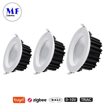 ৭W ১০০lm/W LED স্পট ডাউন লাইট CCT অ্যাডজাস্টেবল CRI90 ট্রায়াক /০-১০V/ডালি-২/টুয়া জিগবি ডিম্মেবল বিম অ্যাঙ্গেল ৬০° রিসেসড অ্যান্টি-গ্লেয়ার COB বাণিজ্যিক এবং আবাসিক স্থানের জন্য