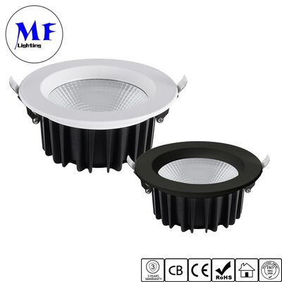 50W হাই পাওয়ার সিওবি LED ডাউনলাইট রিসিসড 100LM / W ডিমমেবল আইপি 40 ইনডোর সিসিটি নিয়মিত অ্যান্টি গ্লেয়ার সিলিং ডাউনলাইট বাণিজ্যিক আলো জন্য