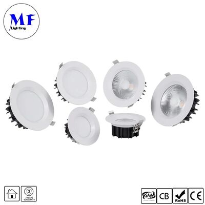 ৫W CRI90 ১০০lm/W ওয়াইড বিম অ্যাঙ্গেল ১২০° ট্রায়াক /০-১০V/ডালি-২/টুয়া জিগবি ডিমেবল এলইডি স্পট ডাউনলাইট রিসেসড অ্যান্টি-গ্লেয়ার এসএমডি এলইডি ডাউন লাইট বাণিজ্যিক স্থানের জন্য