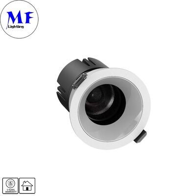 7W LED ডাউনলাইট CRI90 উচ্চ LM 120lm/W ETL ড্রাইভার 110Vac DIP 5CCT নিয়মিত 200-240VAC Triac/0-10V/ Dali /dali-2 বাণিজ্যিক জায়গাগুলির জন্য ডিমেবল রিসেসড অ্যান্টি-গ্লেয়ার LED স্পট ডাউনলাইট